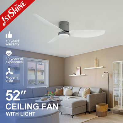 Flacher, dekorativer, flächenbündiger Deckenventilator mit LED-Licht und Fernbedienung
