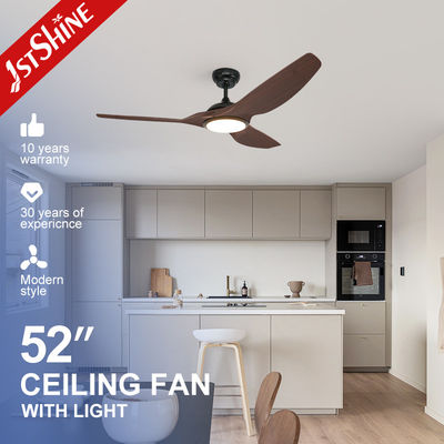 LED-Deckenventilator mit 3 Farben LED Licht Dunkelholz Getreide ABS-Klingen Smart Fernbedienung