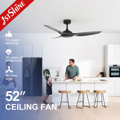 52 Zoll weißer ABS Blade Fernbedienung Smart APP-Steuerung Deckenventilator ohne Licht