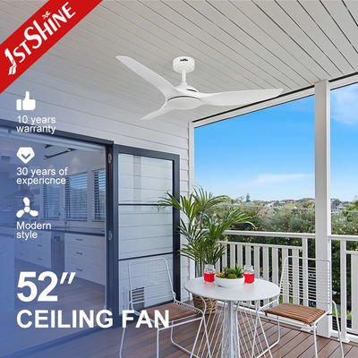 Guter Preis 52 Zoll weißer Deckenventilator ohne Licht ABS Blade Smart APP Steuerung Online