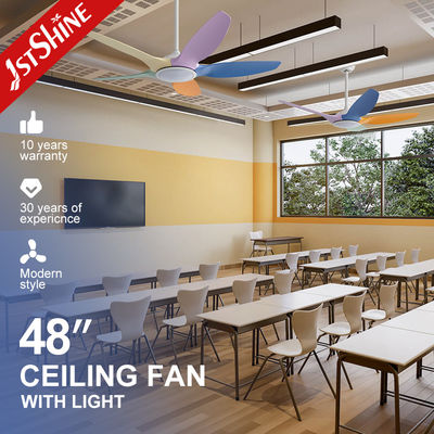 5 Mehrfarbiger Deckenventilator mit Dimmbarer LED-Leuchte Weiß Schwarz Gleichstrommotor geringer Lärm