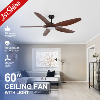 60-Zoll-LED-Deckenventilator mit 5 Plastikblättern mit Fernbedienung und modernem Design