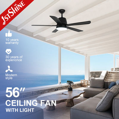 5 ABS-Blades LED-Deckenventilator mit Fernbedienung und Wandsteuerung