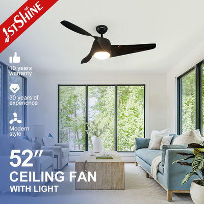 Home Office Ventilator Durchmesser 52 Zoll mit LED-Leuchten und Dekorativ 3 Holzfarbblätter