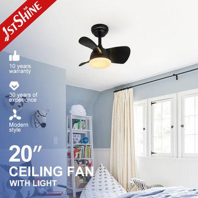 20 Zoll 3 schwarze ABS-Klingen Fernbedienung LED-Deckenventilator mit 3-Farb-LED-Licht und Gleichstrommotor