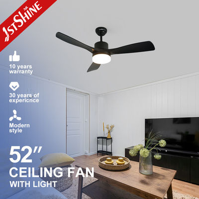 DC-Motor LED-Deckenventilator mit Fernbedienung und schwarzer LED-Beleuchtungsschalter WIFI