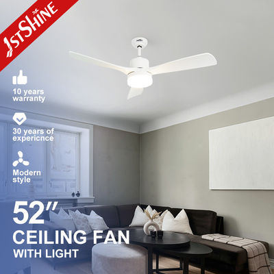 Home Office LED Deckenventilator mit dimmbarem Licht und Fernbedienung Weiße ABS-Klingen