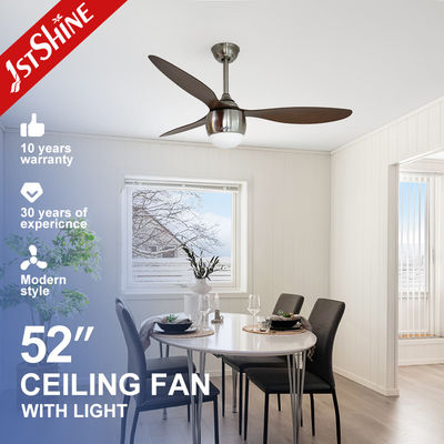 Metalldeckenventilator mit Licht 3 ABS Holzblätter Wandsteuerung Schwarz/Braun/OEM Farben