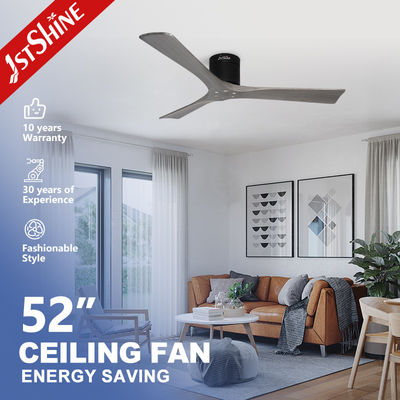 52 Zoll Fernbedienung Deckenventilatoren Seidenbildschirmdruck Logo Einfache Holzblätter