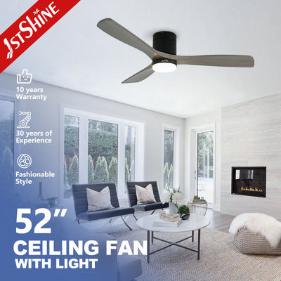 Geräuscharme 35W Dekorationsraum sparen Flush Mount Deckenventilator mit LED-Licht