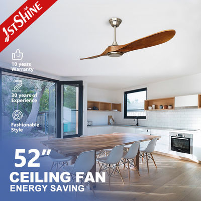 6 Geschwindigkeiten, geräuscharmer DC-Motor-Deckenventilator mit 2 Massivholzblättern