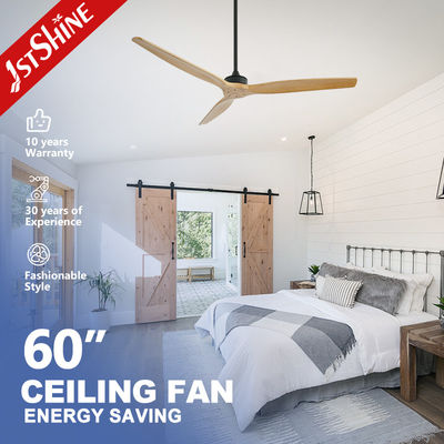 60 Zoll Holzblätter DC-Stille Motor Smart Fernbedienung Deckenventilator für die Luftzirkulation