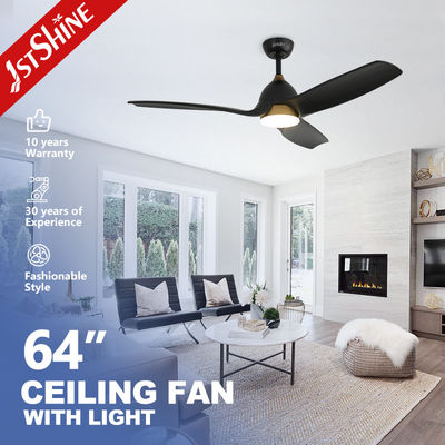 62 Zoll Massivholz Deckenventilator mit dimmbarer LED-Leuchte Schwarz moderner DC-Motor