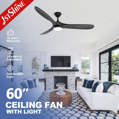 LED-Deckenventilator mit Licht 1stshine Innenraum Schwarz Massivholz DC leise Motor Fernbedienung