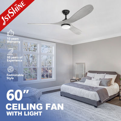 110-240V/50Hz-60Hz Holzblätter Dimmbarer Deckenventilator mit Fernbedienung und LED-Licht