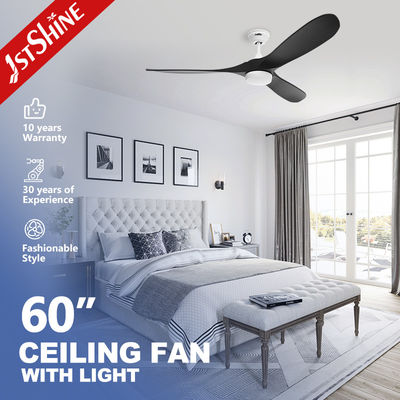 Dimmbarer Led-Deckenventilator mit Led-Licht Schwarz Massivholzblatt Dc-Motor