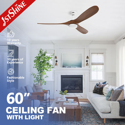 3 Holzblätter Deckenventilator mit Licht und Fernbedienung Energiesparmotor DC