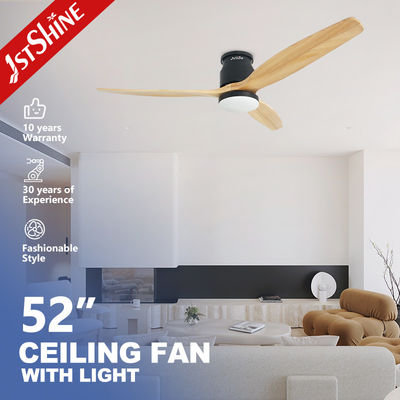 Moderne Holzblätter DC-Deckenventilator mit umkehrbarer Funktion und Fernbedienung