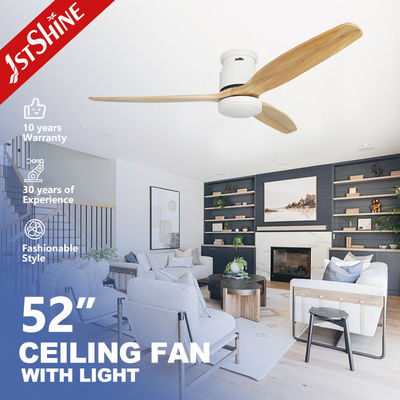15cm Aufhänger Naturholzblätter LED Deckenventilator für anpassbare Energieeffizienz