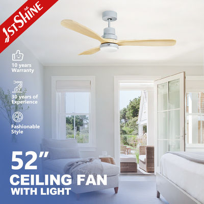 15W Holzblätter LED-Deckenventilator mit Licht und Wandsteuerung Fernbedienung APP-Steuerung 2-