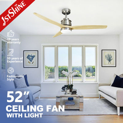 Guter Preis 1stshine 52 Zoll 132cm Moderne Holzblätter Deckenventilator mit LED-Leuchten Energieeinsparung DC Online