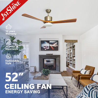 Dekoratives LED-Licht-Deckenventilator aus Massivholz mit 5-Geschwindigkeits-Fernbedienung