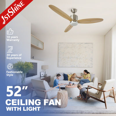 Dimmbare LED 52 Zoll Massivholz Deckenventilator Licht mit Smart App Steuerung