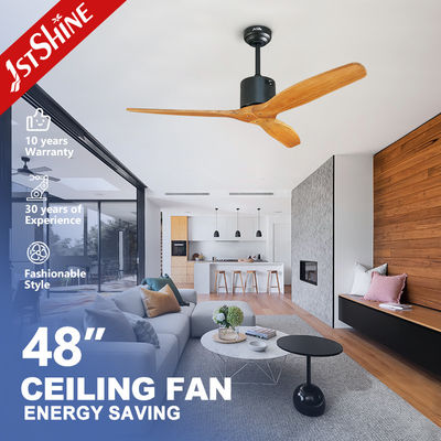 Holz 3 Blade Deckenventilator ohne Licht für 52 Zoll Größe in englischer Betriebssprache