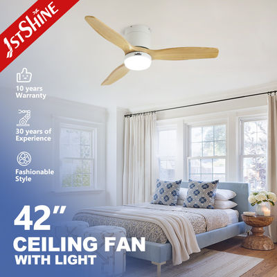 Guter Preis 42 Zoll natürlicher Wind Fernbedienung LED Deckenventilator mit Holzblättern Mulit Farben/OEM Online