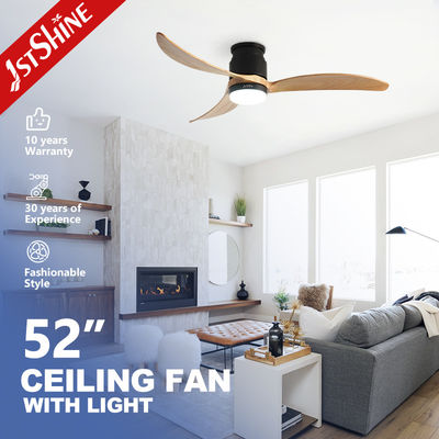 Schallloser Deckenventilator mit Holzblättern mit Fernbedienung 6 Geschwindigkeiten hoher Luftstrom