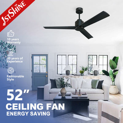Zeitgenössischer Deckenventilator aus schwarzem Massivholz 52