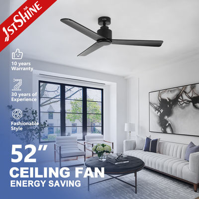 Timer inklusive 52 Zoll/OEM Rein Kupfer DC Schwarzer Holzdeckenventilator mit Fernbedienung