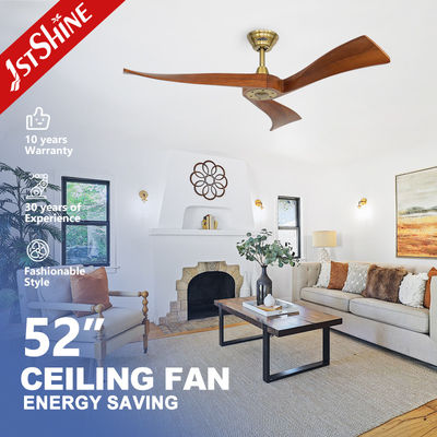 Moderner Gold-Metall-Deckenventilator mit intelligenter Steuerung und Timer