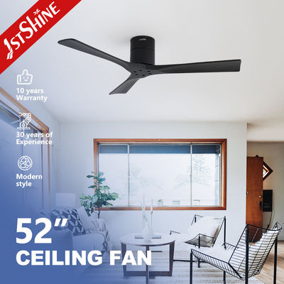 3 Klingen Schwarzer Holzdeckenventilator mit Fernbedienung