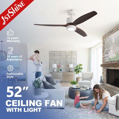 LED-Deckenventilator mit 3 Holzblättern für Schlafzimmer