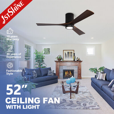 52 Zoll Massivholz Flush-montierte Deckenventilator für niedrige Decke