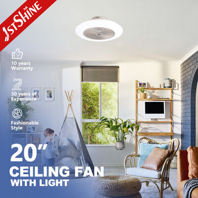 Moderner 20-Zoll-Dimmbarer LED-Deckenventilator mit blattlosem Design und energiesparendem DC-Motor für leise Schlafzimmerbeleuchtung