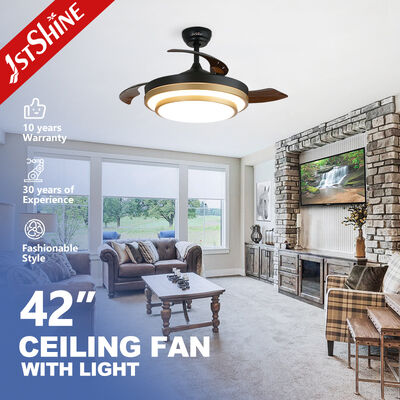 42-Zoll-Rückziehventilator mit LED-Licht und Fernbedienung für moderne Räume