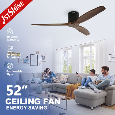 52 Zoll Massivholz Deckenventilator mit DC-Motor und Fernbedienung für Zuhause und Büro