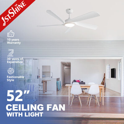Guter Preis 52 Zoll Weißer Moderner Deckenventilator mit LED-Licht und ABS-Flügeln - Leiser DC-Motor und Fernbedienung Online
