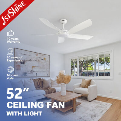 Guter Preis 52 Zoll Moderner Deckenventilator mit Licht, ausgestattet mit leisem DC-Motor und 5 ABS-Flügeln Online