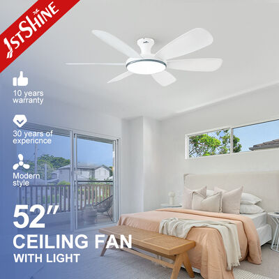 Guter Preis 52-Zoll-Gleichstrom-Deckenventilator mit 6 ABS-Klingen und Fernbedienung LED-Licht Online